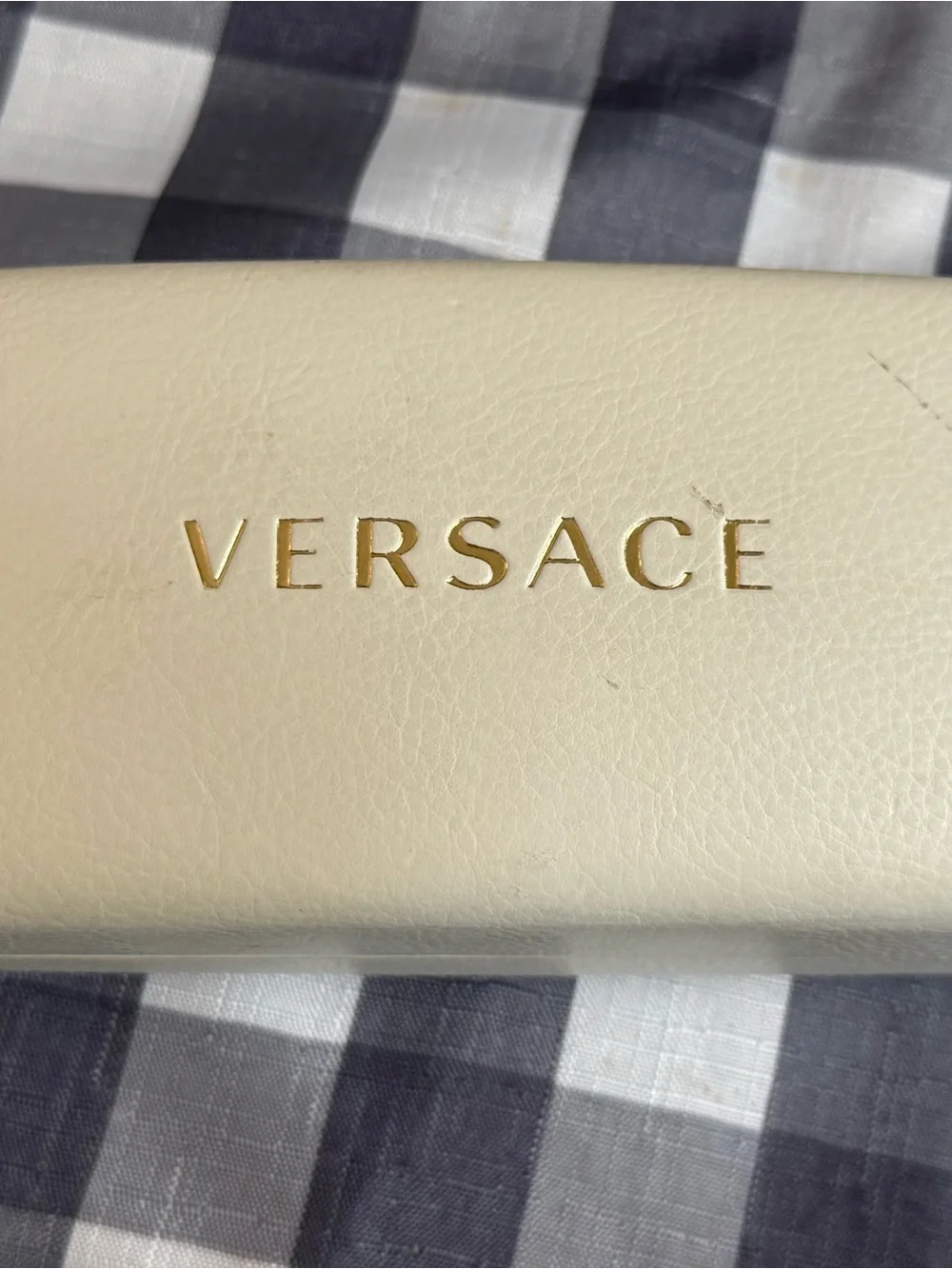 Versace Women's Black and White Cat-Eye Sunglasses